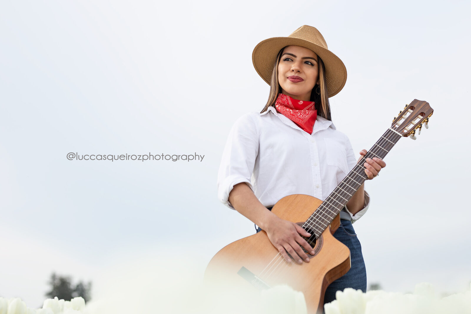 Portrait with acoustic guitar